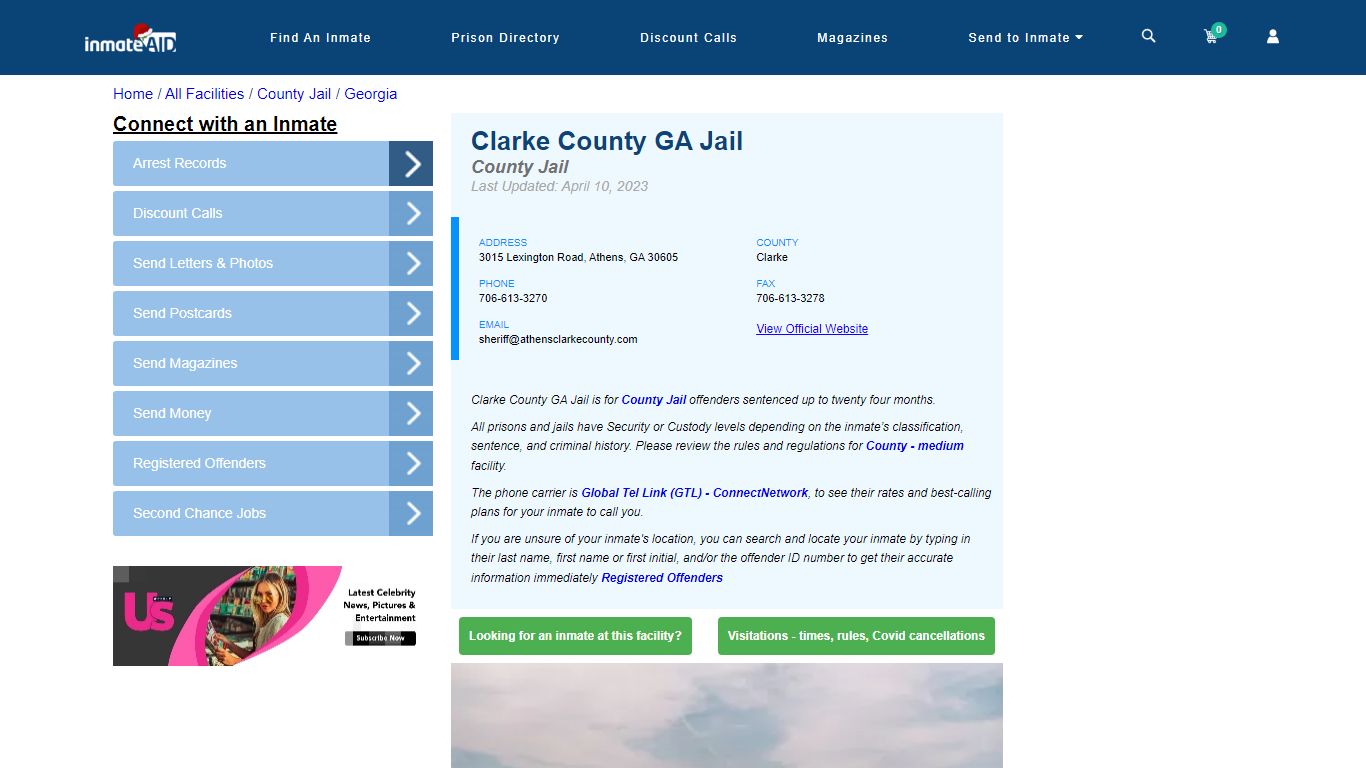 Clarke County GA Jail - Inmate Locator - Athens, GA